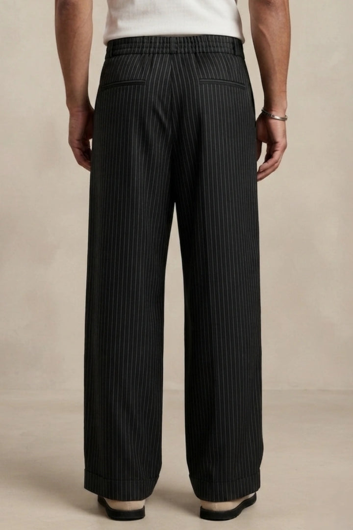 Loose Fit Pleated Pants for Men (Back)
