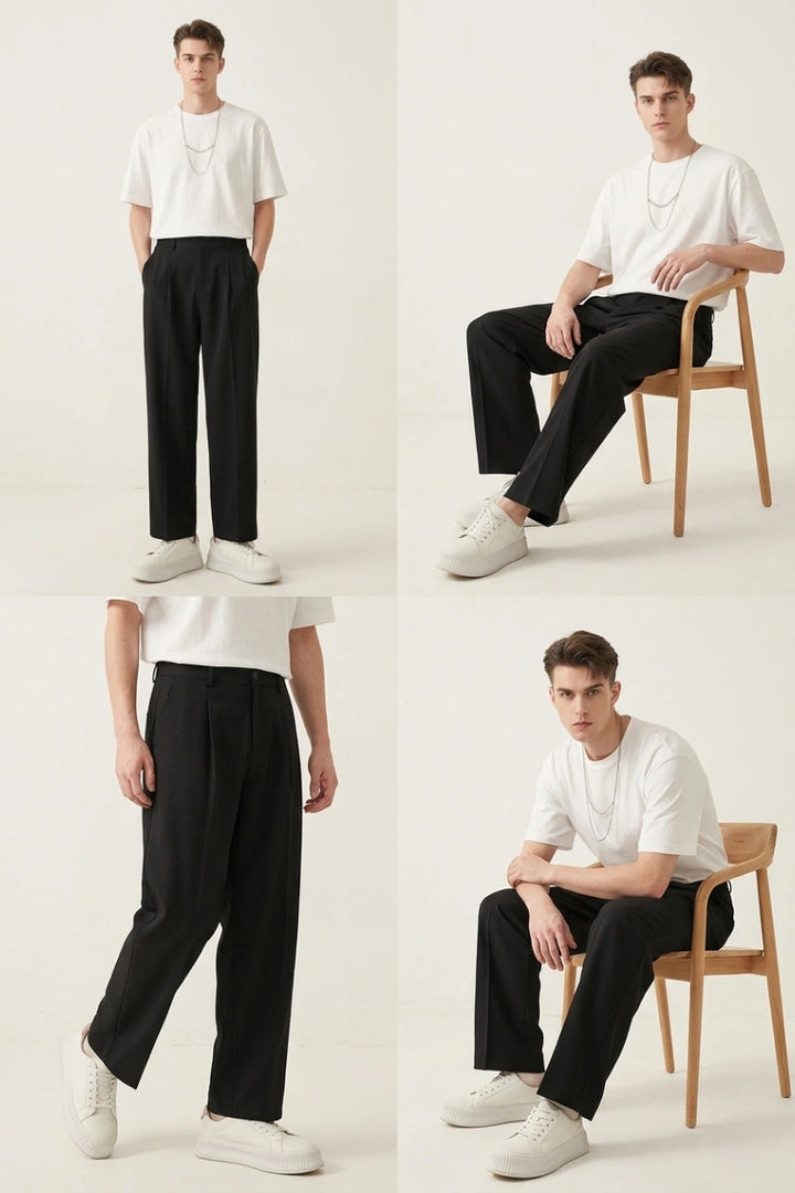 Black Party Wear Pants For Men&