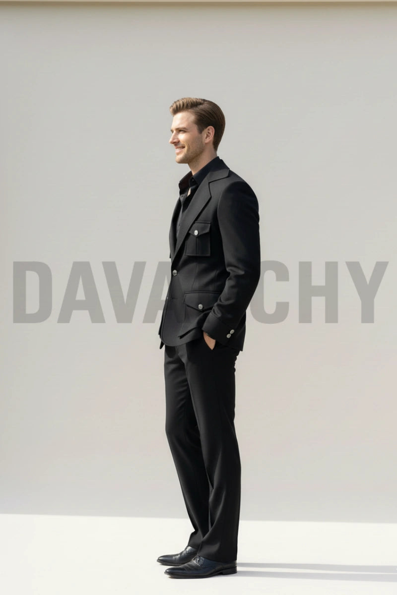 Safari Style Premium Two Piece Suit-Side