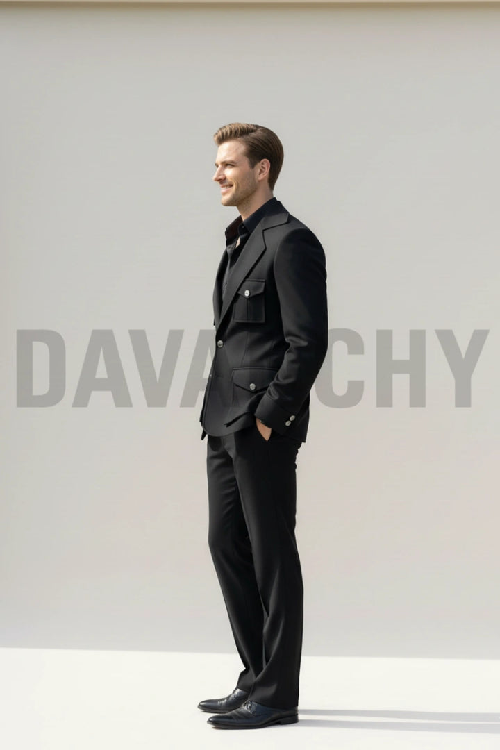 Safari Style Premium Two Piece Suit-Side