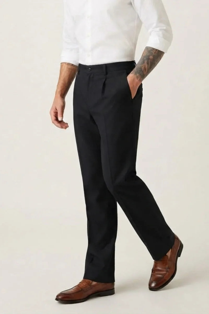 Men’s black stretch trousers 