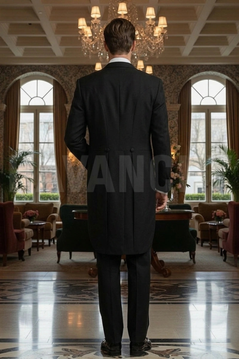 Men wedding tuxedo suit-Back