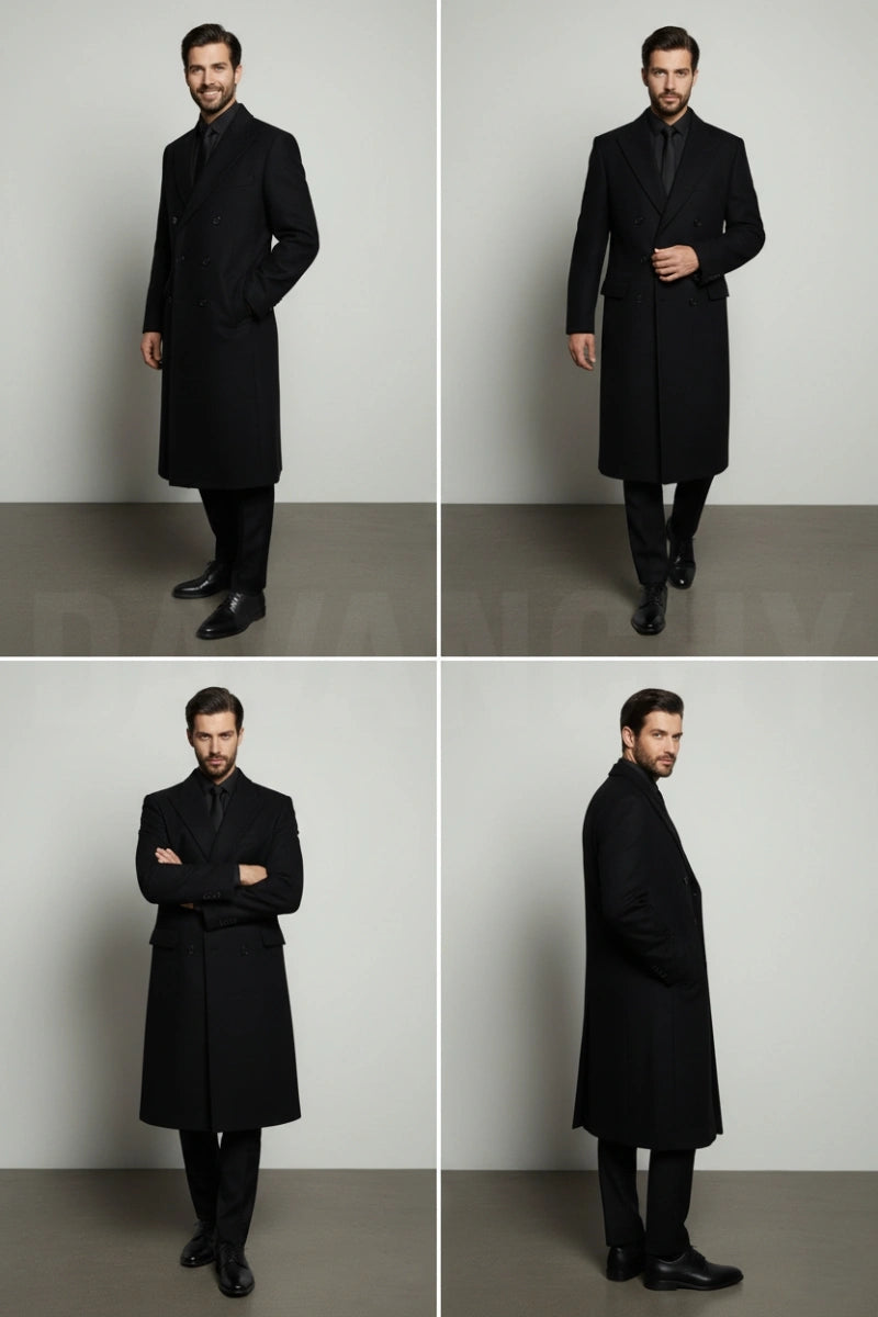 Men stylish overcoat-Collage