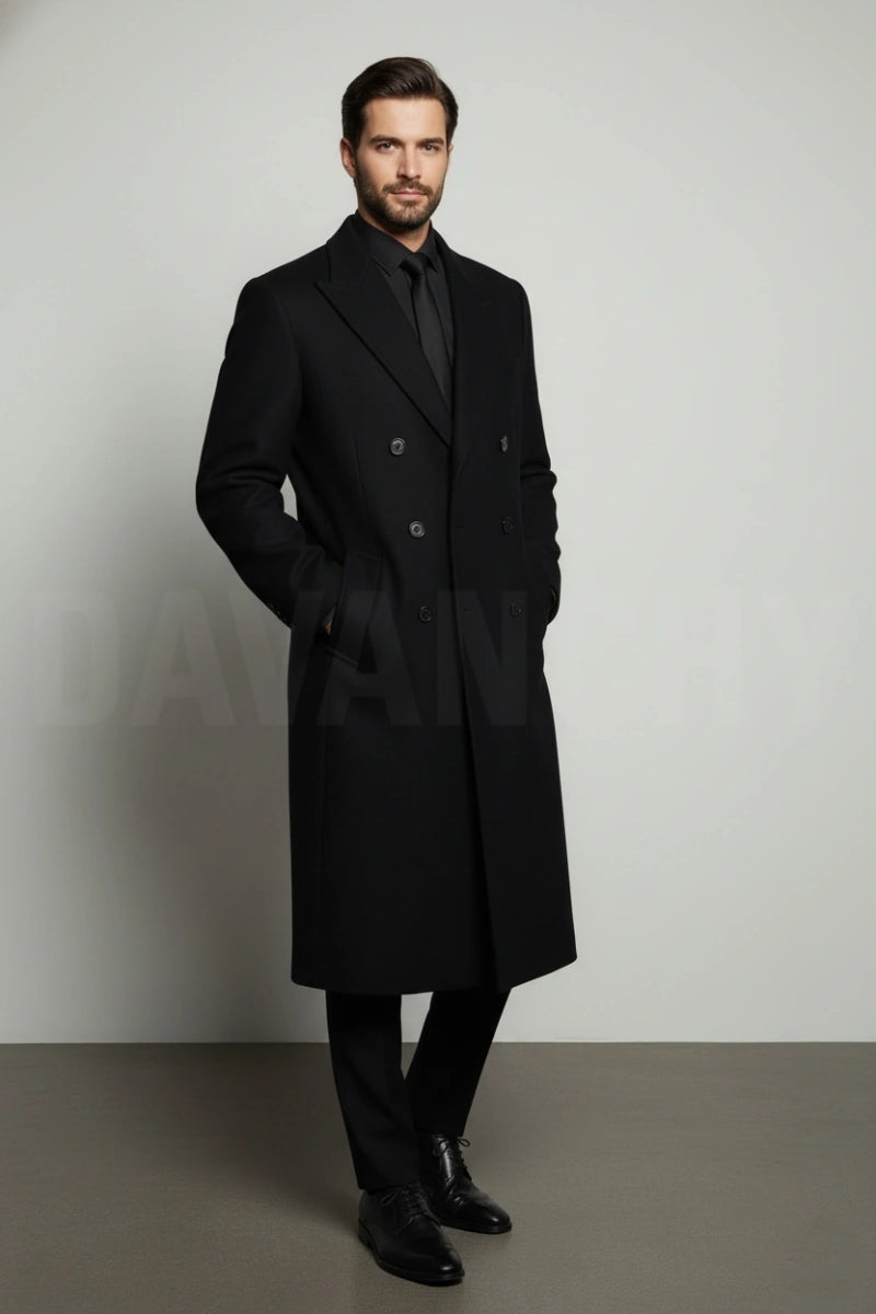 Stylish long jacket for men-Side
