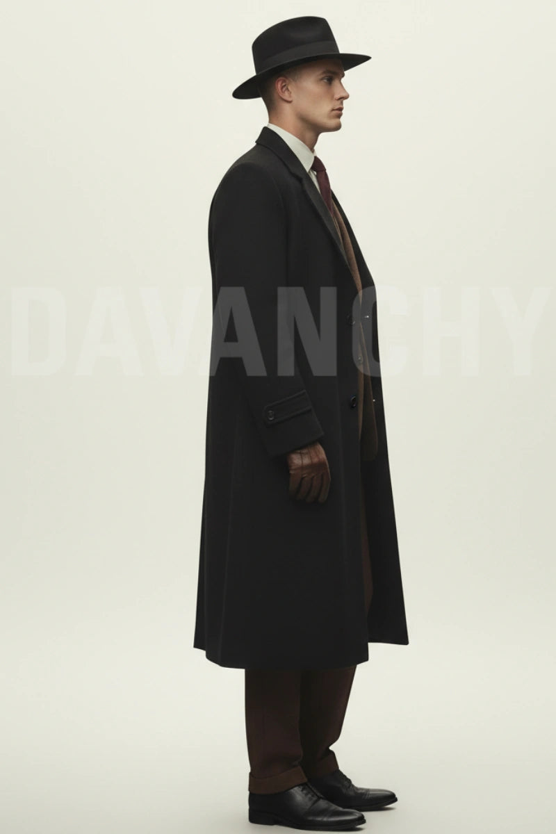 Premium Long Overcoat for Winter Outerwear-Side