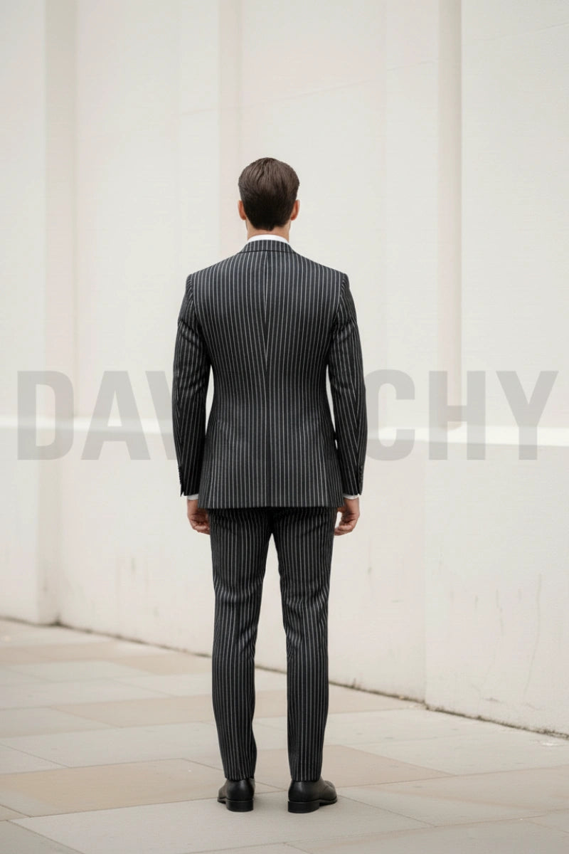 Business and Formal Wear Premium Two Piece Suit-Back