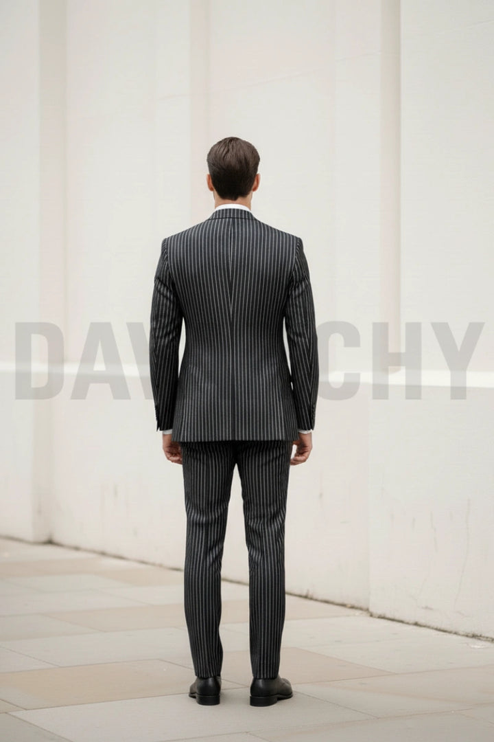 Business and Formal Wear Premium Two Piece Suit-Back