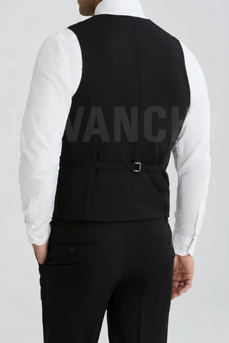 Elegant groom waistcoat tuxedo style-Back