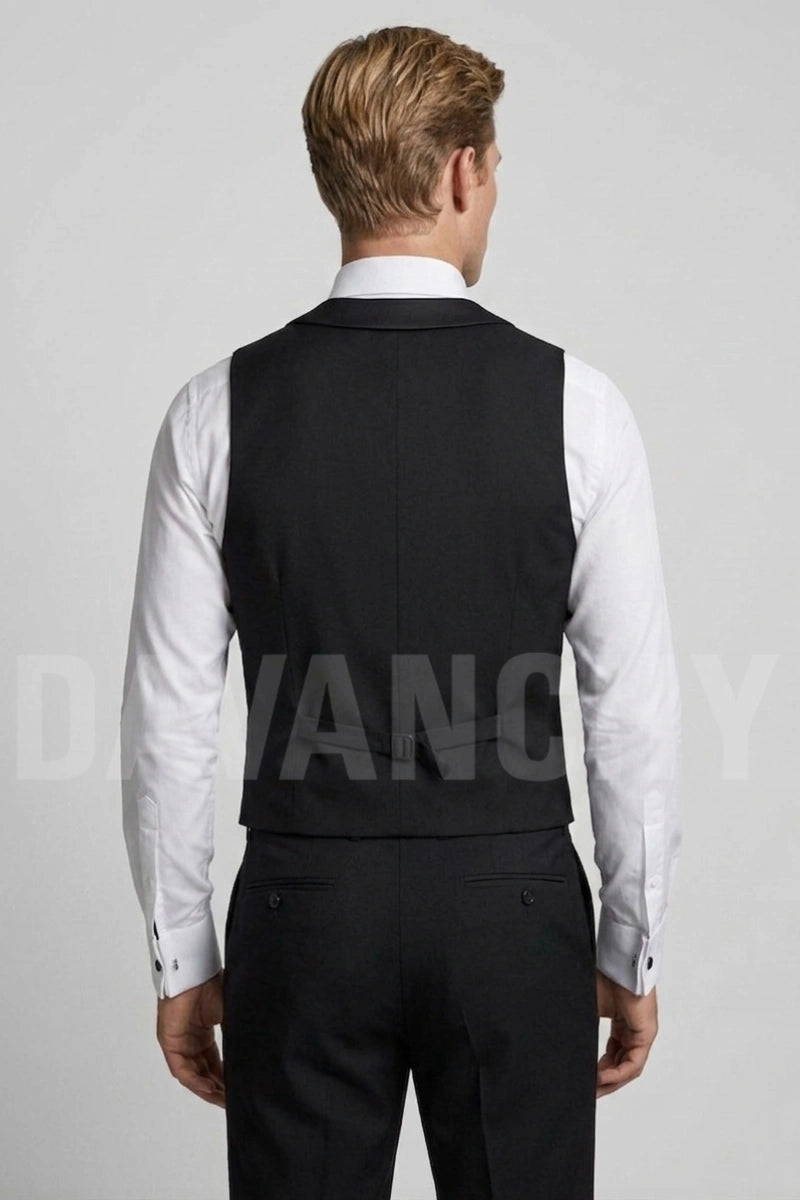 Elegant groom waistcoat tuxedo style-Back
