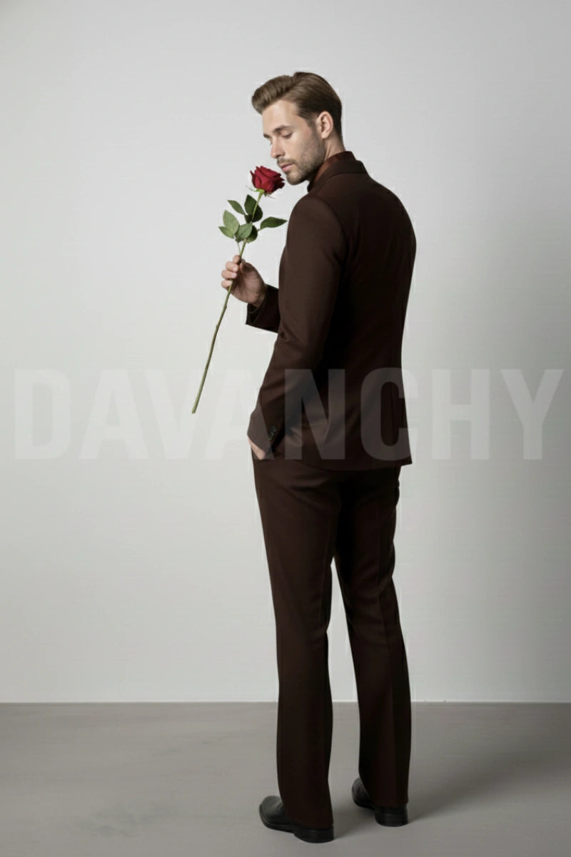 Modern Double-Breasted Formal Suit-Side