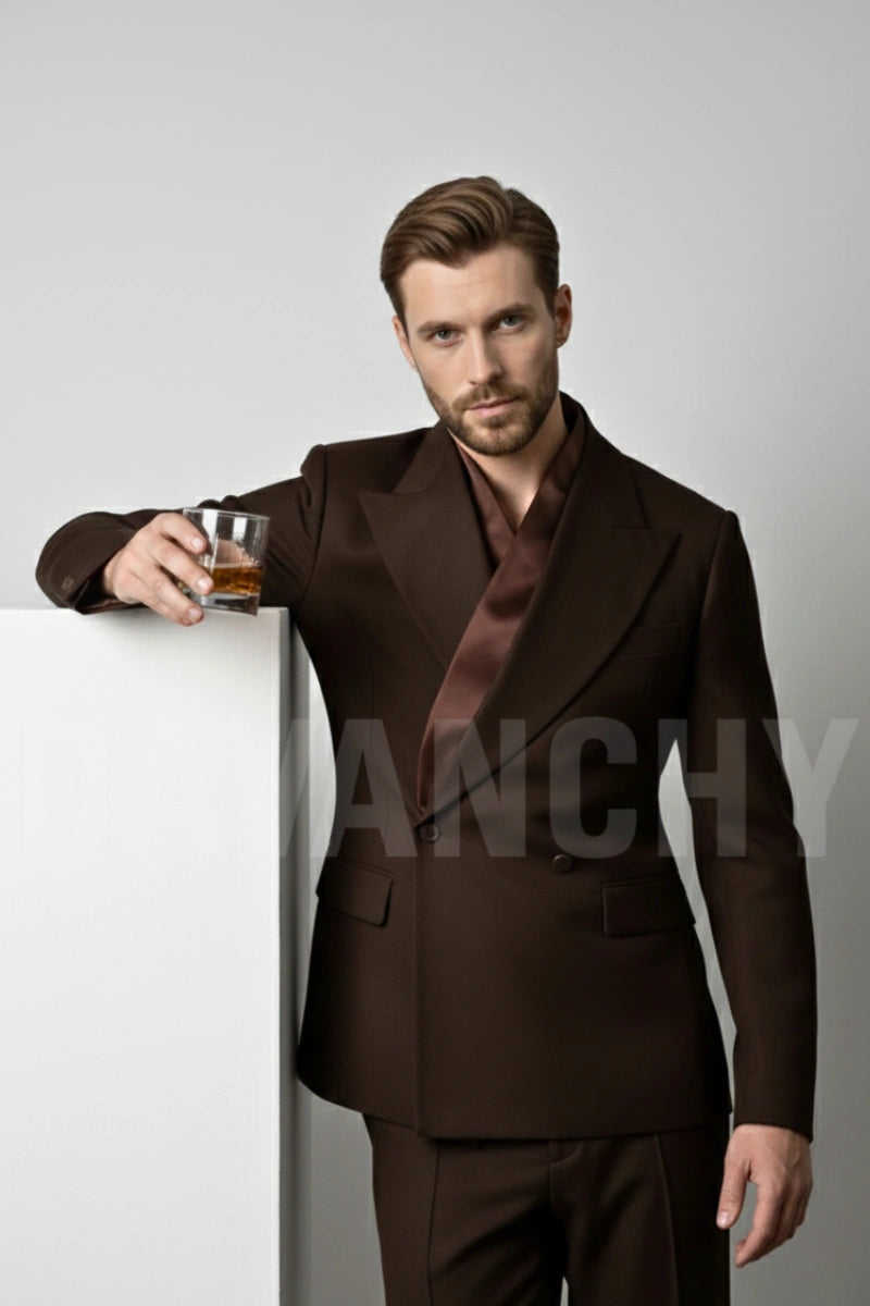 Designer Two Piece Double Breasted Suit Perfect for Business, Parties and Events Wear-Front