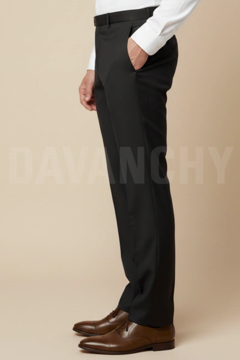 Classic men’s business trousers elegant style-Side