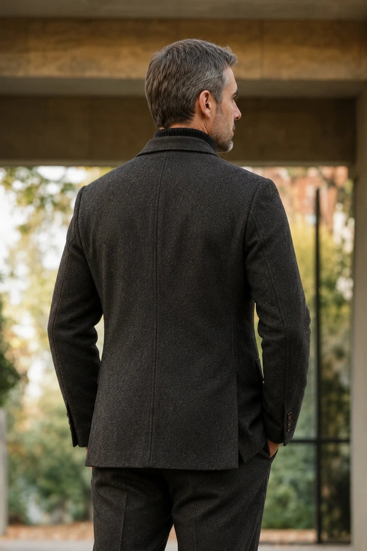Premium Tweed Blazer for Men-Back