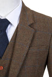 Men Tweed Suit Winter Brown Suit Christmas Winter Suits Brown DaVanchy