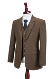 Men Tweed Suit Winter Brown Suit Christmas Winter Suits Brown DaVanchy