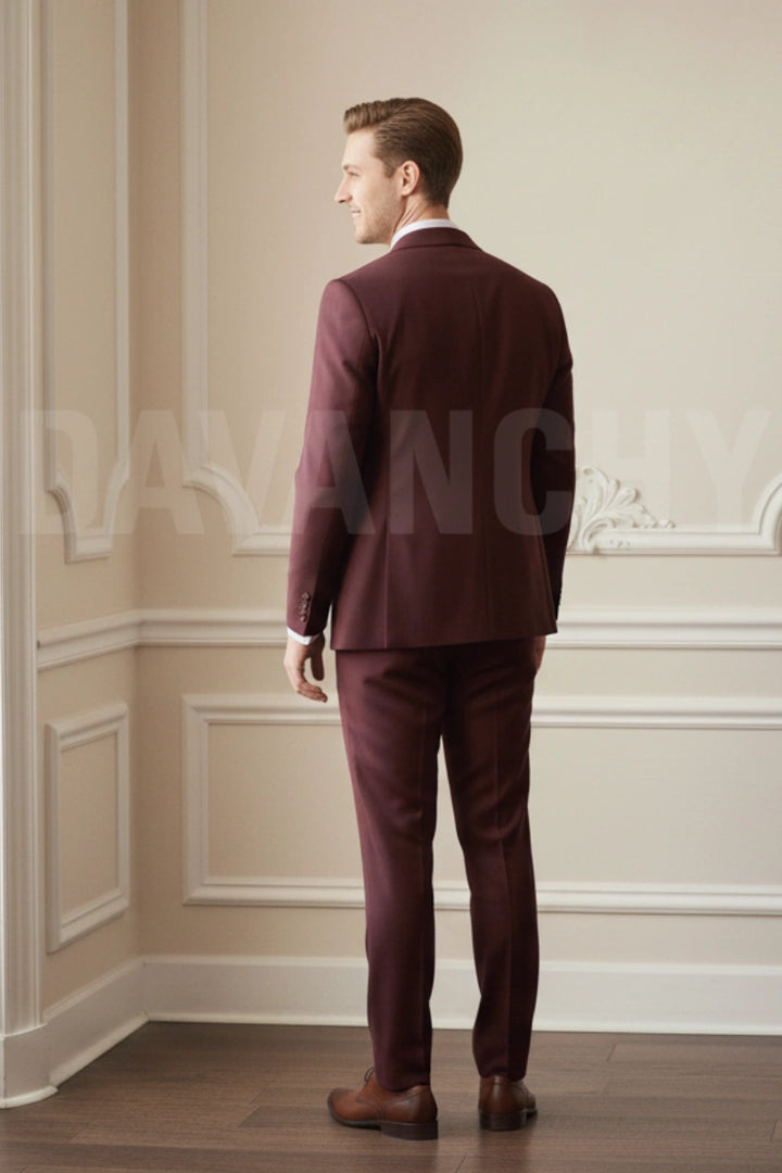 Men Premium Three Piece Suit-Back