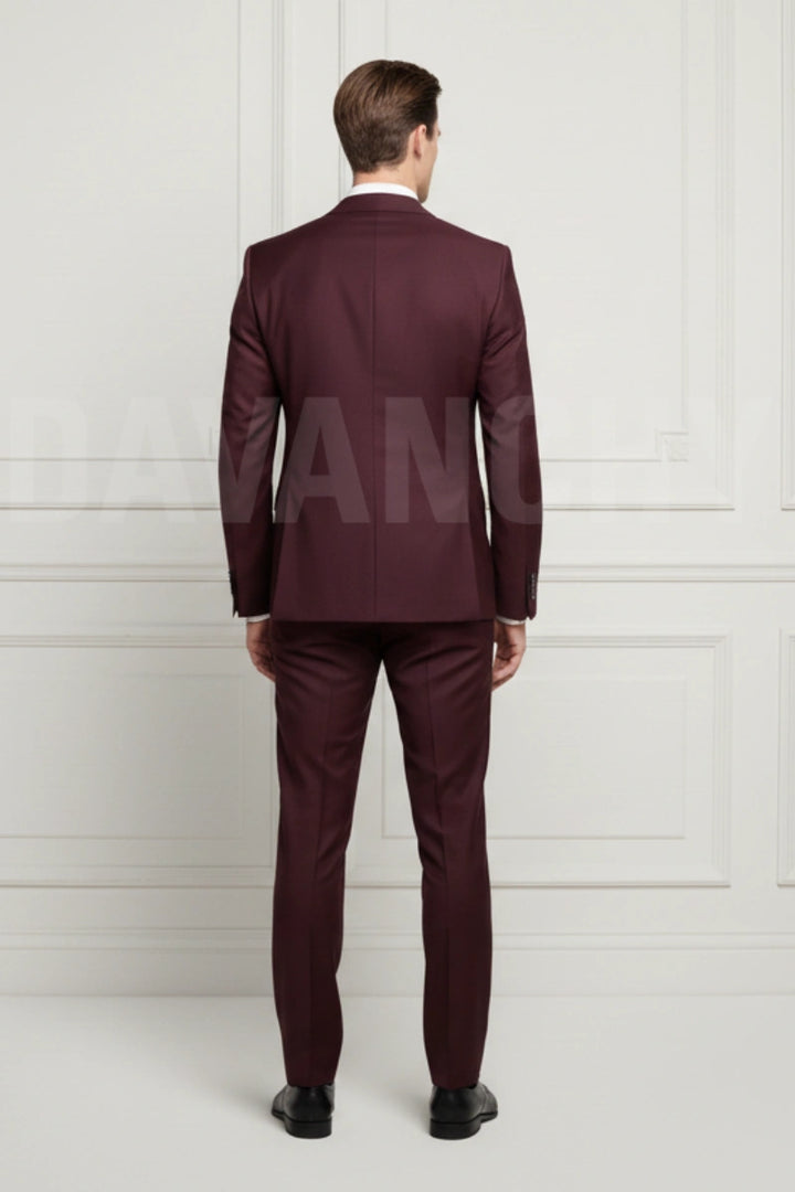 Men Premium Two Piece Formal Suit- Back