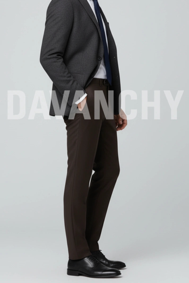 Wedding and Office Wear Formal Pant Brown-Side