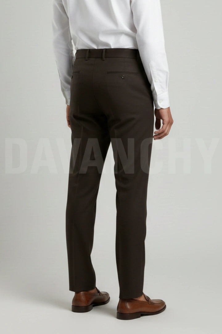 Men’s brown tailored pants-Back