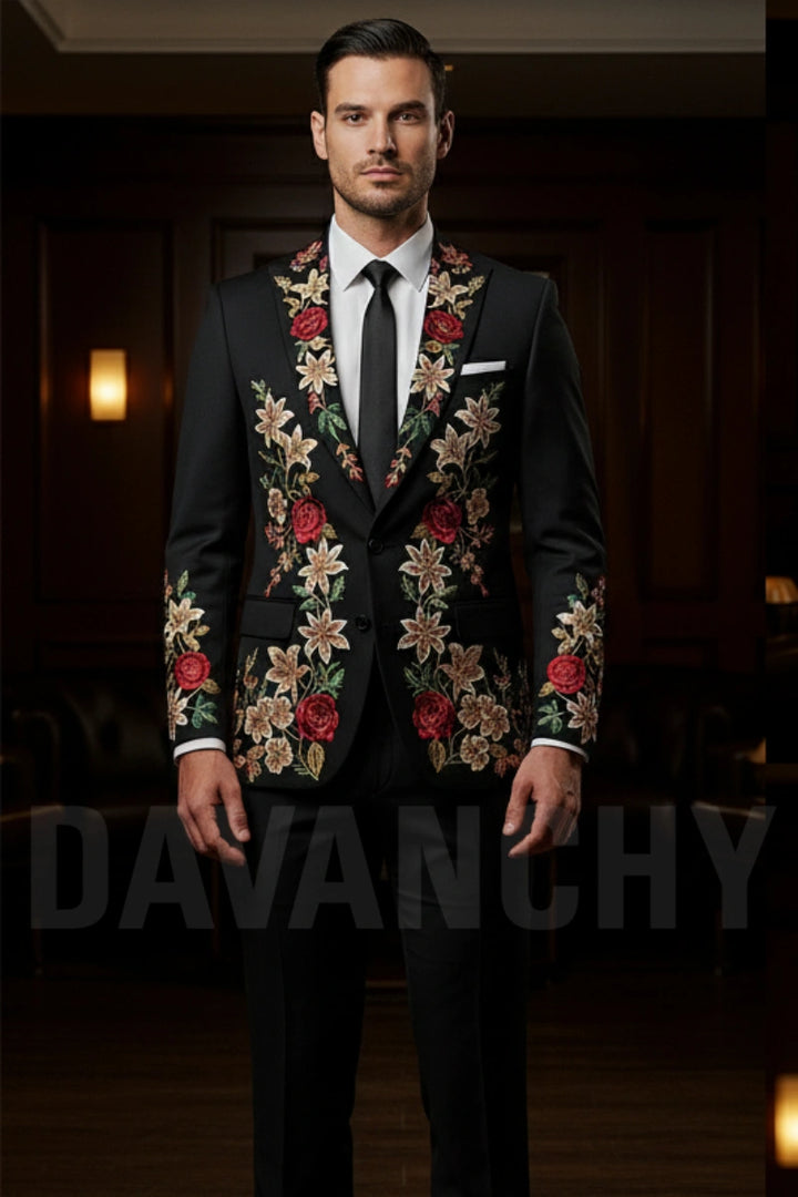 men-black-two-piece-suit-floral-embroidery-suit-prom-wedding-suit