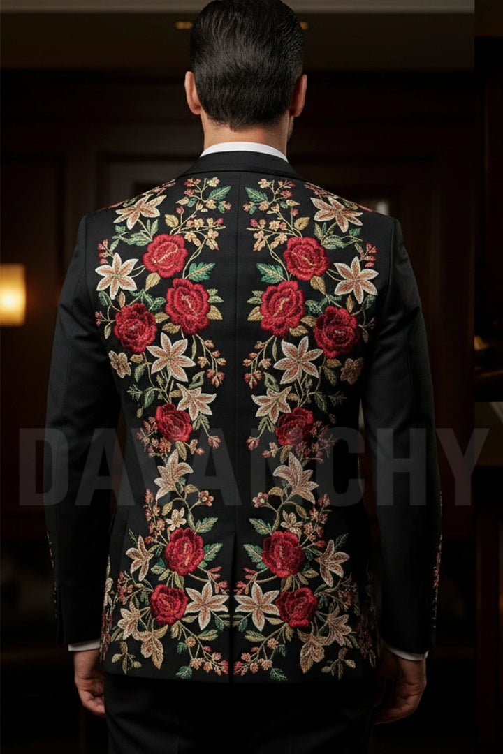 men-black-two-piece-suit-floral-embroidery-suit-prom-wedding-suit