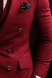 Men Red Suit Wedding Suit Dinner Suit Red Party Wear Suit DaVanchy 