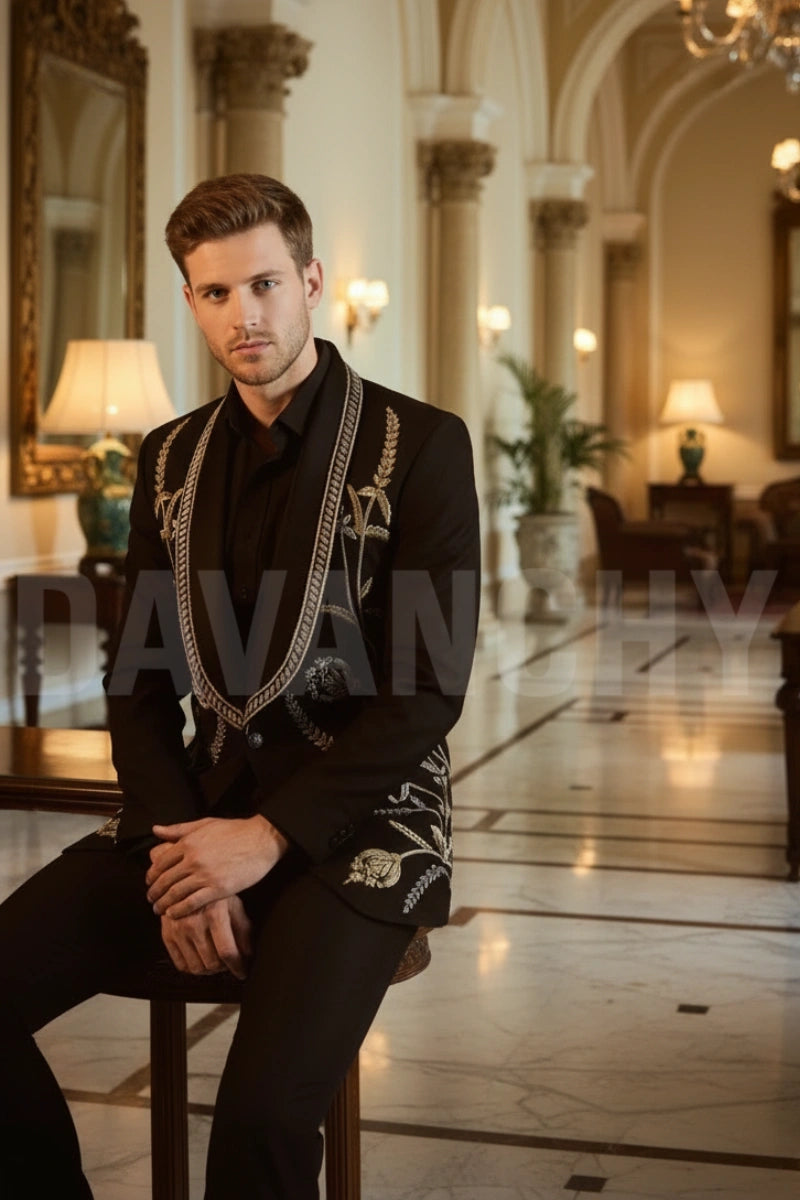 Formal evening tuxedo for cocktail parties-Front