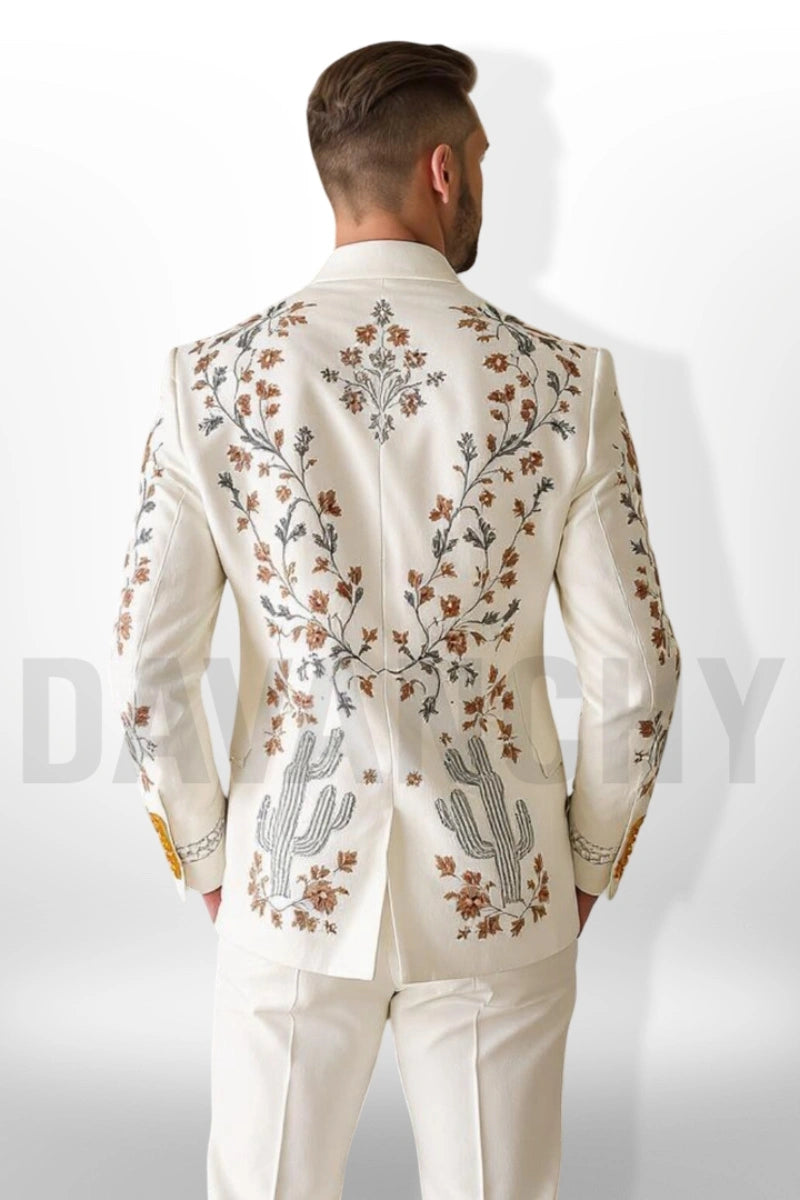 Men designer embroidery suit
