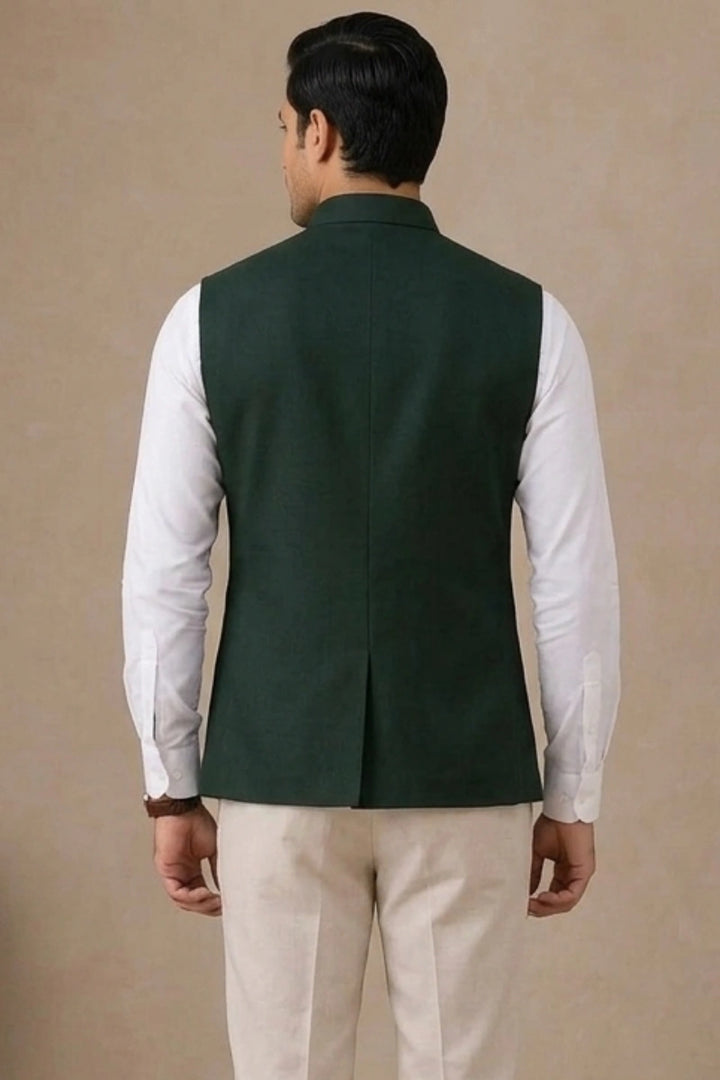 Emerald Green Festive Wear Jacket for Men&