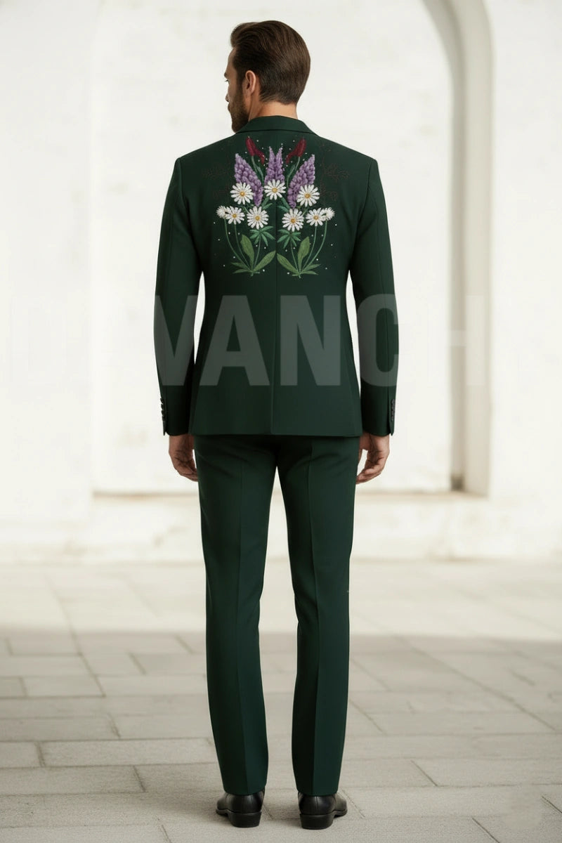 Men Designer Premium Two Piece Suit Perfect for Weddings & Parties-Back