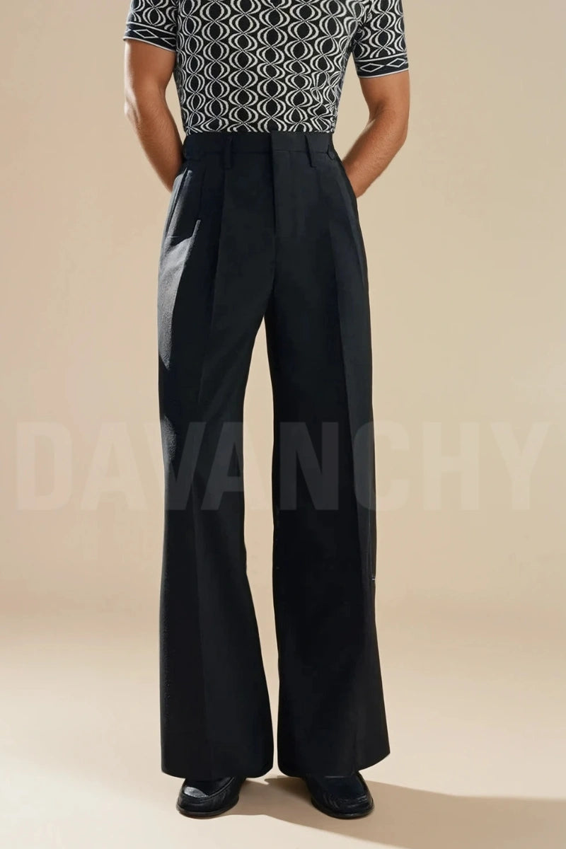 men-black-bootcut-pant-stylish-flared-pant-gurkha-style-vintage-pant