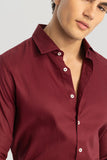 Men Formal Shirt Full Sleeve Shirt Red party Wear Shirt Him  DaVanchy