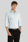 Men Formal Shirt Sky Blue Party Wear Shirt Full Sleeve Shirt DaVanchy