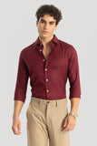 Men Formal Shirt Full Sleeve Shirt Red party Wear Shirt Him  DaVanchy