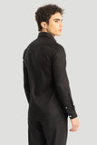 Black Shirt Cotton Shirt Black Formal Shirt Full Sleeve Shirt DaVanchy