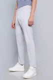 Man Light Grey Casual Trouser Slim Fit  Chino Dress Pants Him