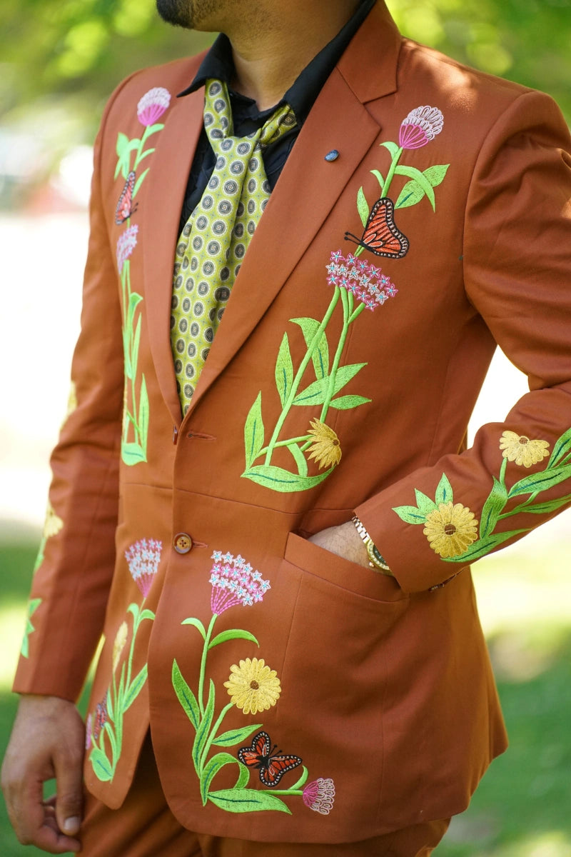 Designer formal coat for mens wedding attire-Side