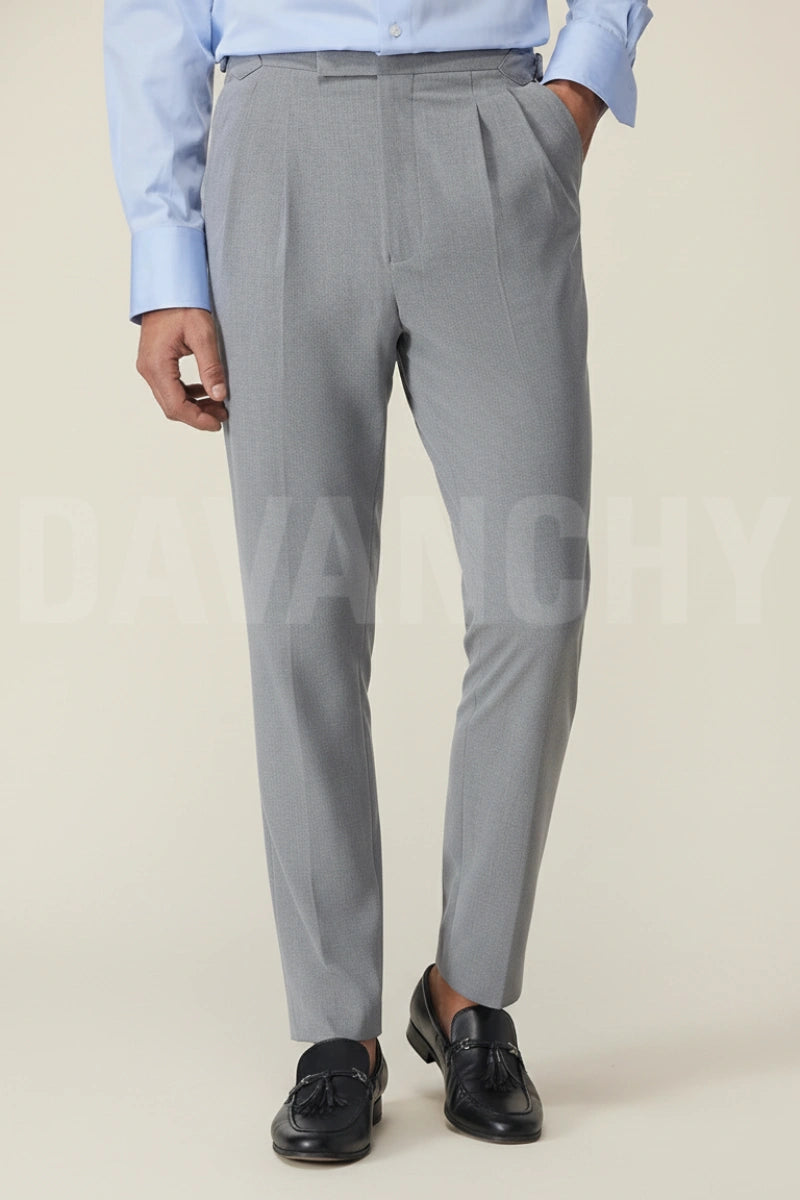 Men Grey Formal Pant-Front