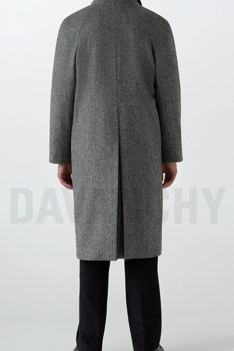 Stylish long coat for men-Back