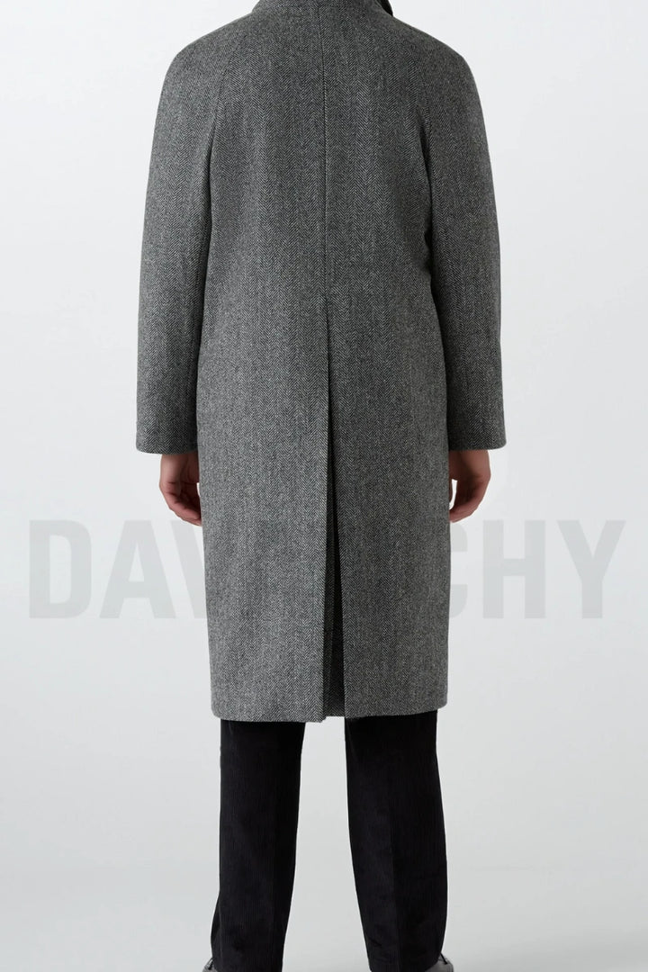 Stylish long coat for men-Back
