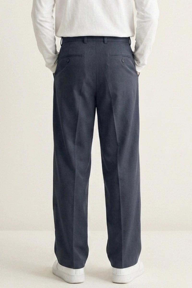 Men's High Waist Pleated Trouser (Back)