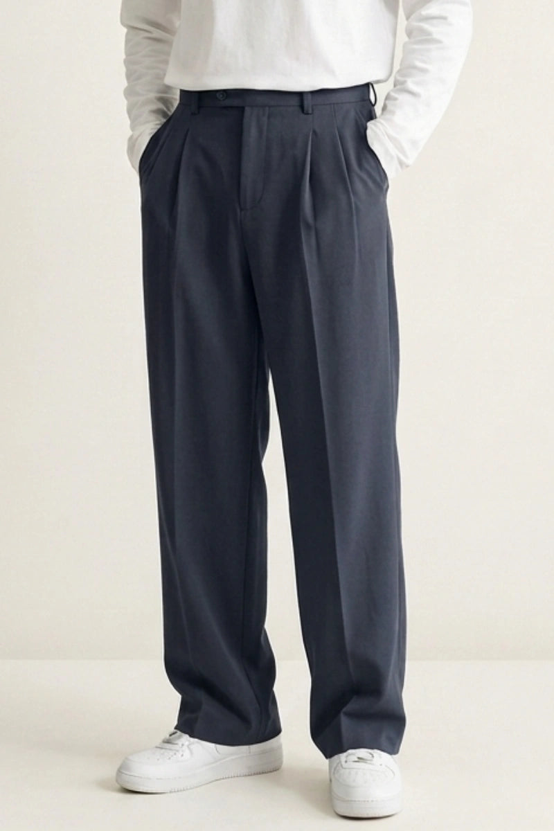 Grey Old Money Dress Pant for Men's (Front)  