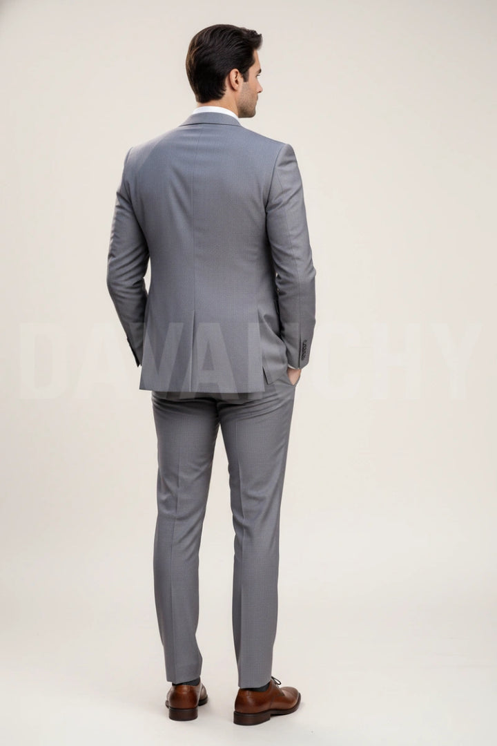 Formal grey suit for men-Back
