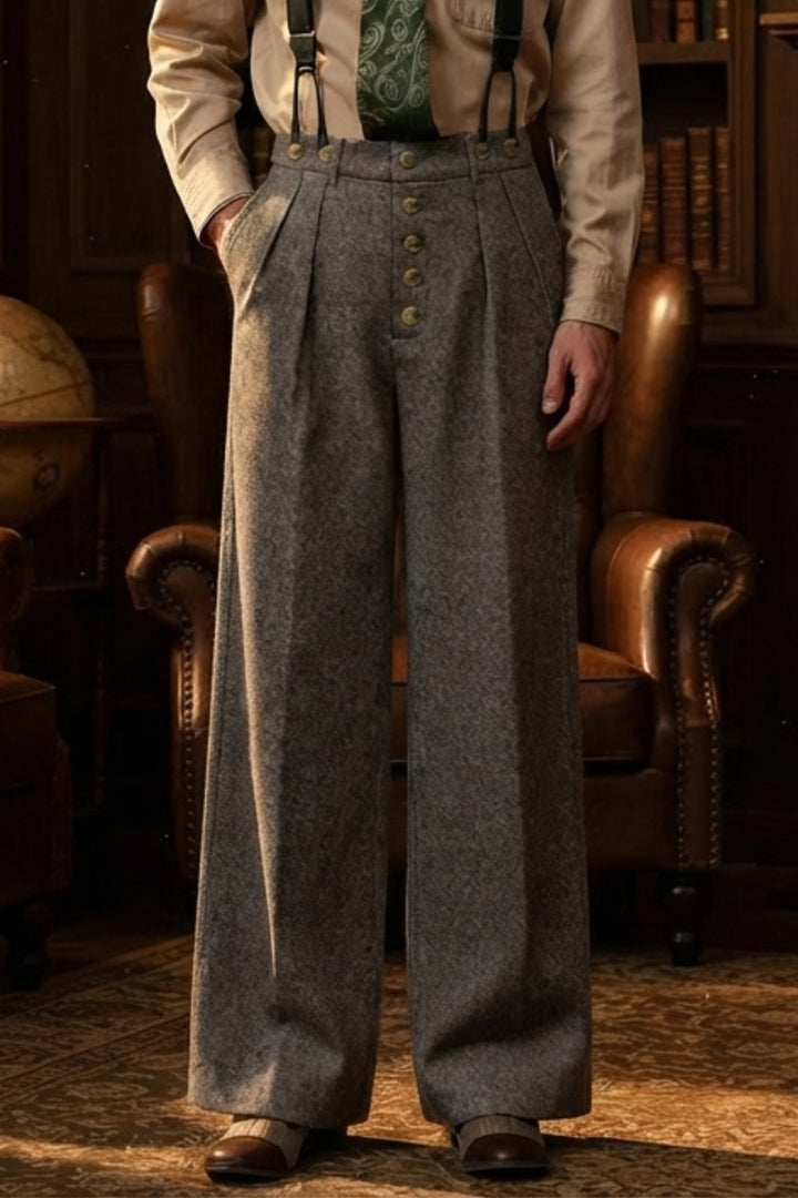 Men Tweed Grey Stylish Pant