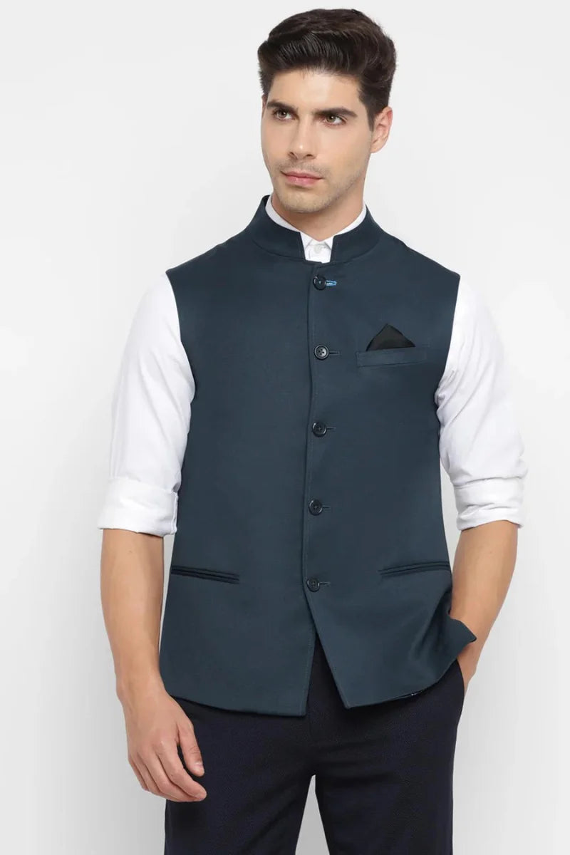 men-half-jacket-ethnic-wear-traditional-wedding-jacket-navy-blue-davanchy