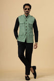 men-hunter-jacket-in-dark-sage-green-half-jodhpuri-jacket-davanchy