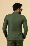 Men Olive Green Blazer Wedding Classic Jodhpuri Coat By DaVanchy