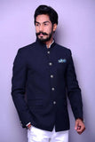 Mens Jodhpuri Jacket Traditional Indian Ethnic Blazer Navy Blue  DaVanchy