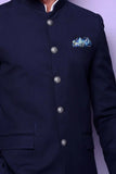 Mens Jodhpuri Jacket Traditional Indian Ethnic Blazer Navy Blue  DaVanchy