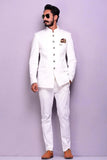 Men Jodhpuri Blazer White Jacket Maharaja Style Blazer DaVanchy